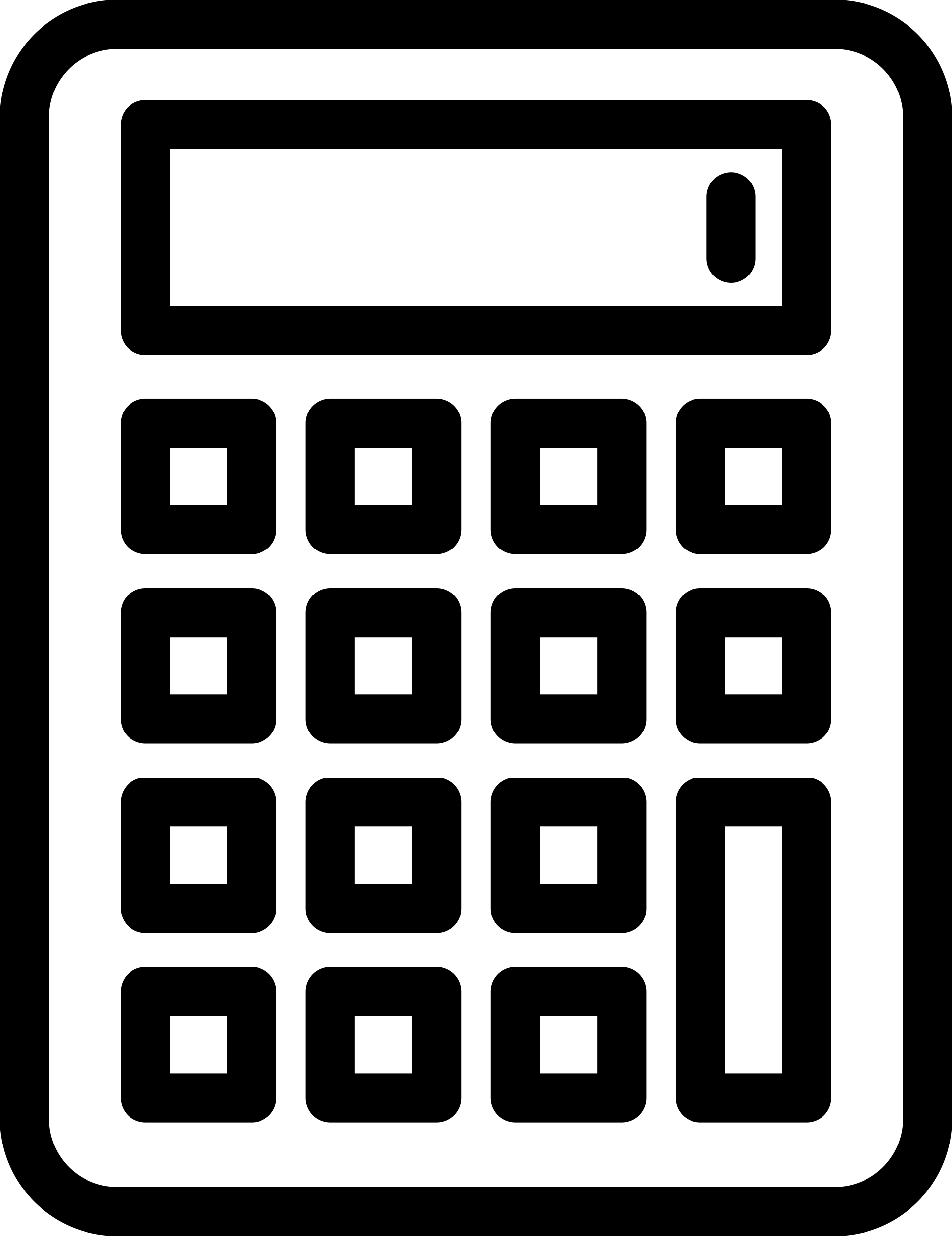 Calculator With Number One Outline Icon Svg Set Free Vectors